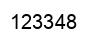 Number 123348 black image