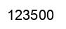 Number 123500 black image