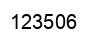 Number 123506 black image