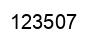 Number 123507 black image