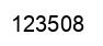 Number 123508 black image