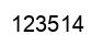 Number 123514 black image