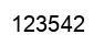 Número 123542 imagen negro