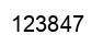 Number 123847 black image
