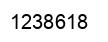 Number 1238618 black image