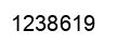 Number 1238619 black image
