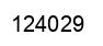 Number 124029 black image