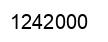 Number 1242000 black image