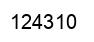 Number 124310 black image