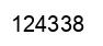 Number 124338 black image