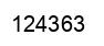 Number 124363 black image