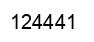 Number 124441 black image