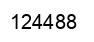 Number 124488 black image