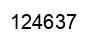 Number 124637 black image