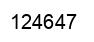 Number 124647 black image