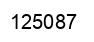 Number 125087 black image