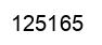 Number 125165 black image