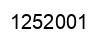 Number 1252001 black image
