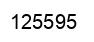 Number 125595 black image