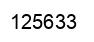 Number 125633 black image