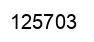 Number 125703 black image