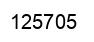 Number 125705 black image