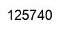 Number 125740 black image