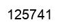 Number 125741 black image