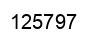 Number 125797 black image