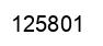 Number 125801 black image
