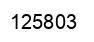 Number 125803 black image