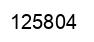 Number 125804 black image