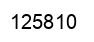 Number 125810 black image