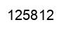 Number 125812 black image
