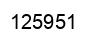 Number 125951 black image