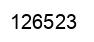 Number 126523 black image