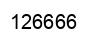 Number 126666 black image