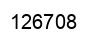 Number 126708 black image