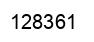 Number 128361 black image