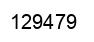 Number 129479 black image