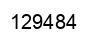 Number 129484 black image