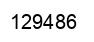 Number 129486 black image
