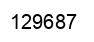 Number 129687 black image