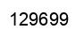 Number 129699 black image