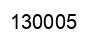 Number 130005 black image