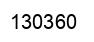Number 130360 black image