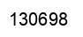 Number 130698 black image