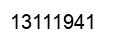 Number 13111941 black image