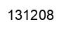 Number 131208 black image