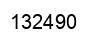 Number 132490 black image